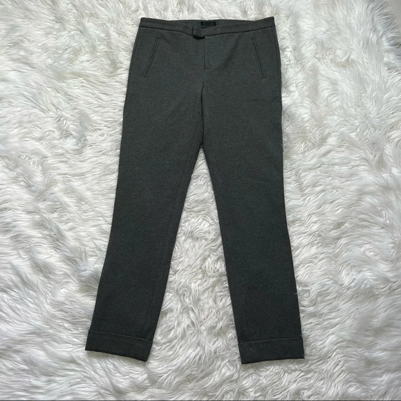 NWOT ATM Slim Cropped Cuffed Ponte Pants Charcoal Grey Business Casual Women’s 2 - Picture 3 of 12
